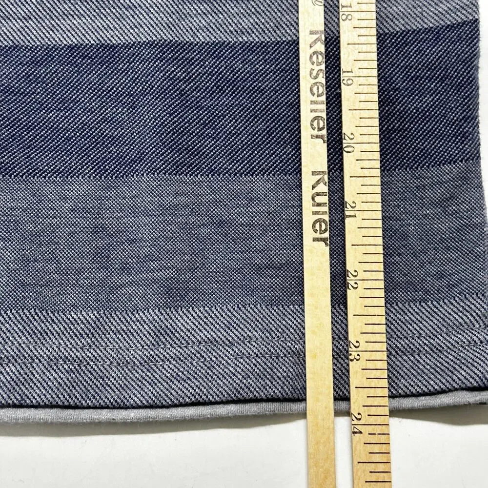 GUESS Shirt M Blue Striped Short Sleeve Henley Cotton Blend 90s Y2K Preppy - Picture 5 of 7